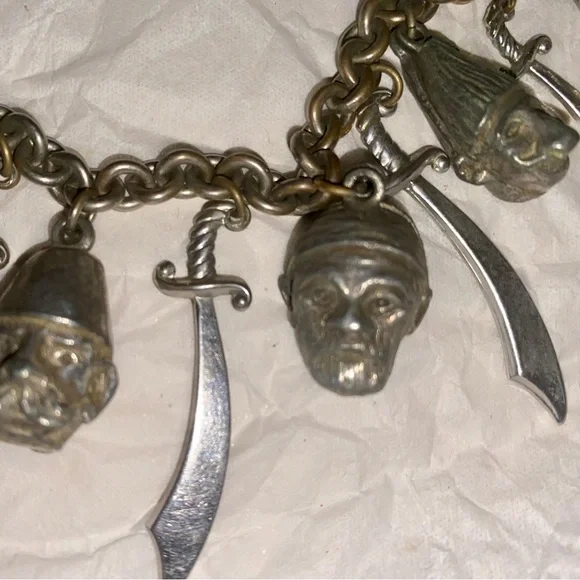 Thief of Baghdad 1940 Korda Pirate Faces Turbans Movie Silver Choker Vintage - Picture 2 of 8